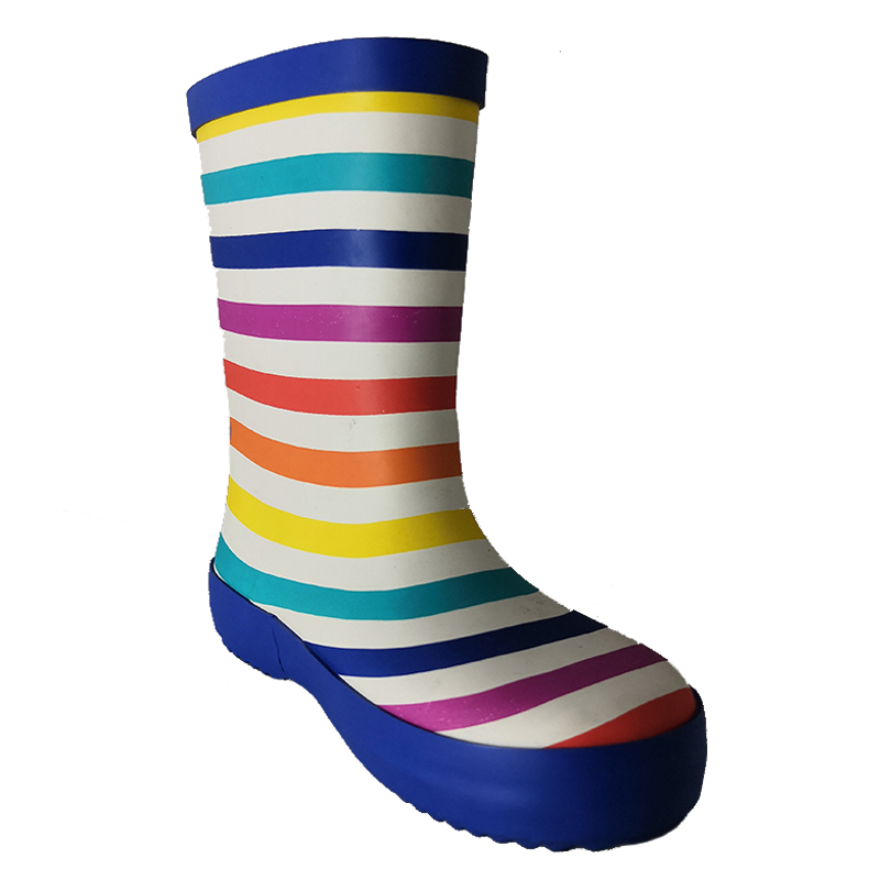rainbow rubber rainboots