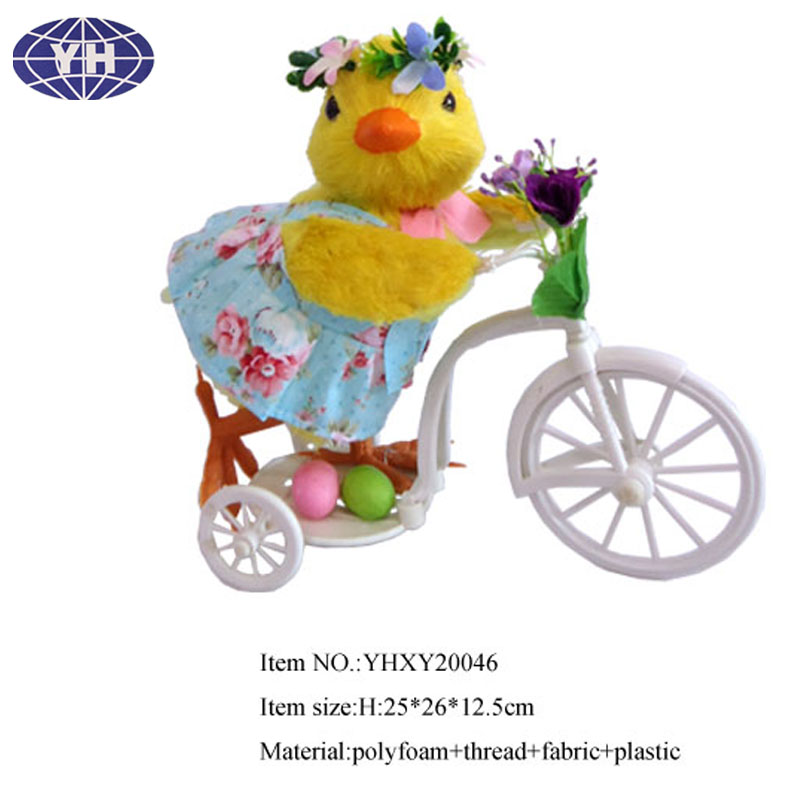 Easter decor,Home decor,crafts,decoration,chicken,riding bicycle chicken