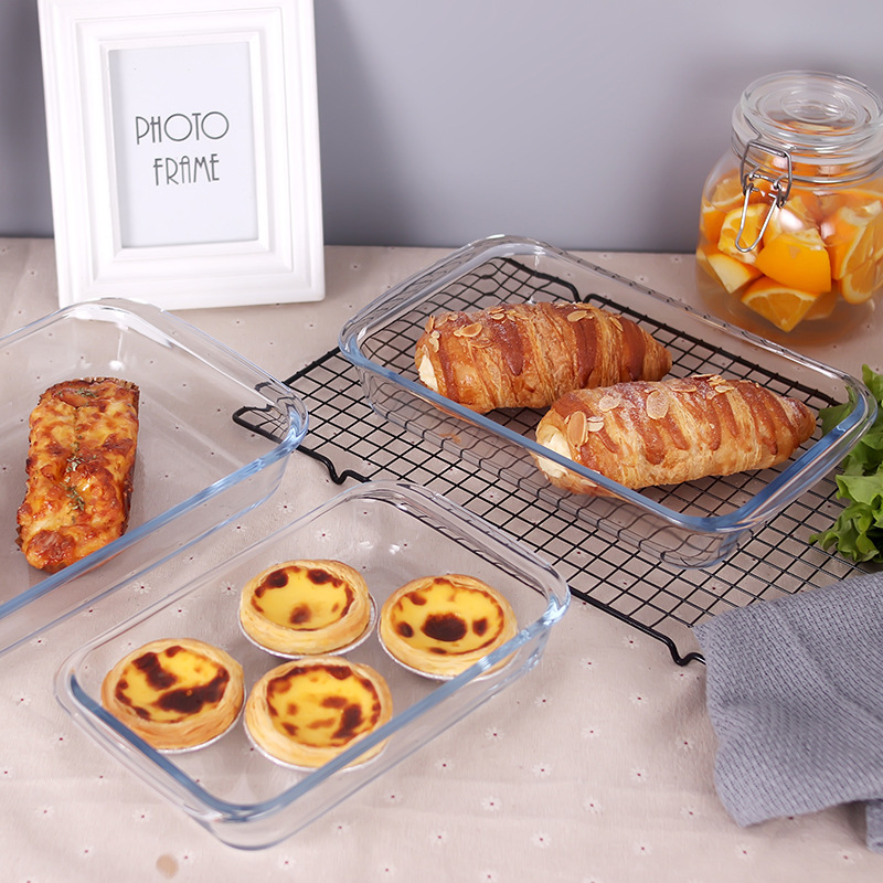 High borosilicate baking tray glass tray glass bakeware oven bakeware