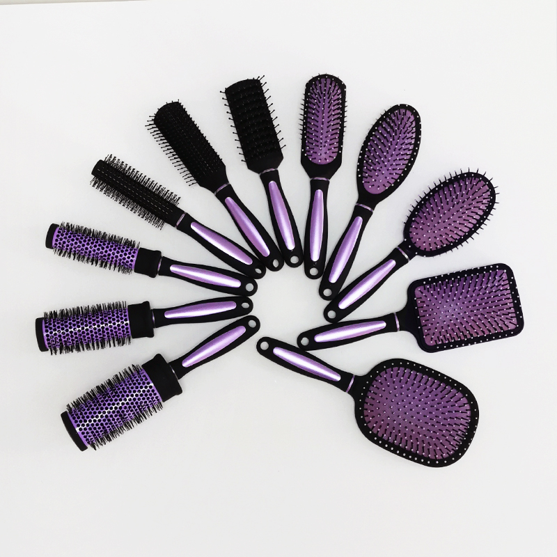 hair brush，elastic paint spraying process（cushion brush，styling brush，vent brush，round brush，round thermal brush）