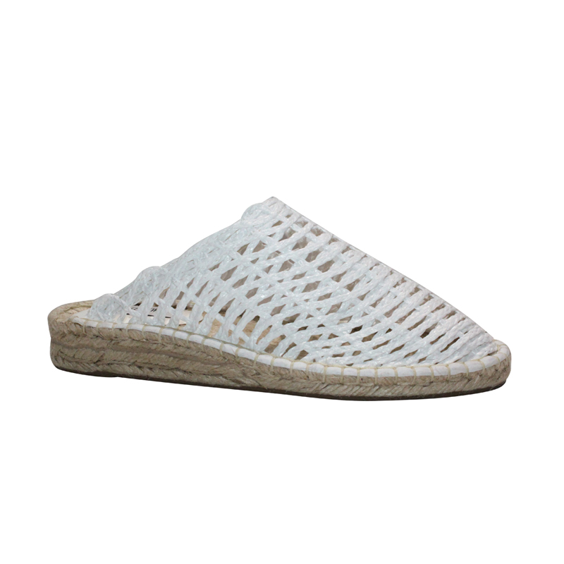 2020 Fashion raffia PU Upper Women Sandal Flats espadrille