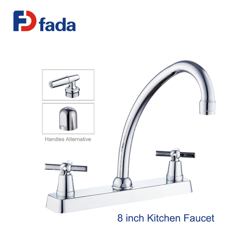 8" Dual Handles Decked Kitchen Faucet