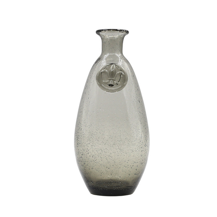 Bubble glass vase_Aquatic plant vase ornaments for dining table