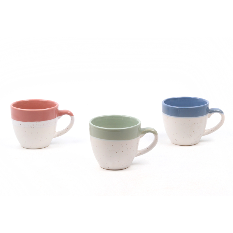 Stock stoneware color glaze mug