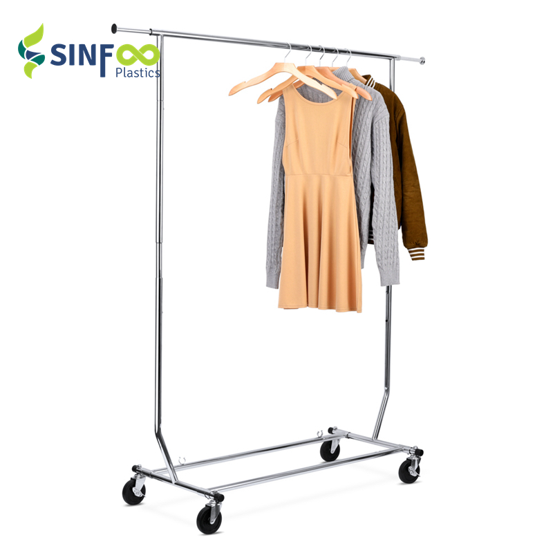 GD002 Wholesale Store Metal Clothing Display Cloth Drying Hanger Dryer Rack