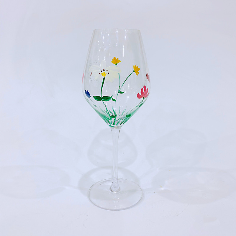 Hand drawing wine glass