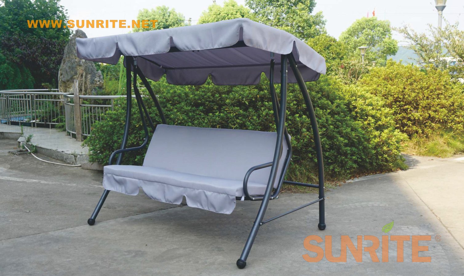 3 Seater Outdoor Swing Chair With Bed Function