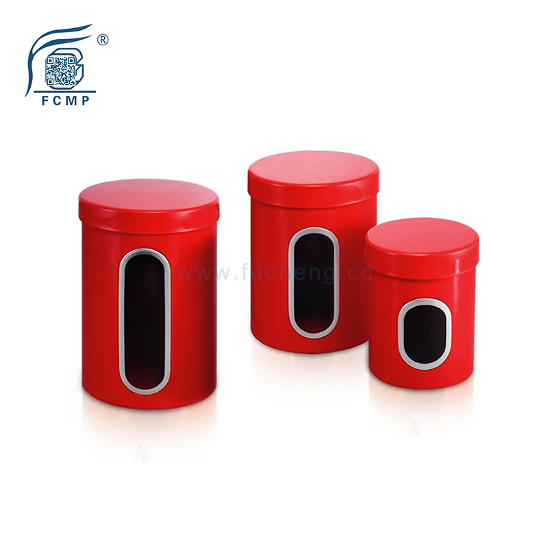 Carbon Steel window view canister set