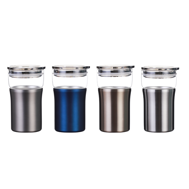 Sinoglass Double Wall Vacuum Insulated Stainless Steel Mug, Beverage glass cup for Beer, Business Coffee Cup