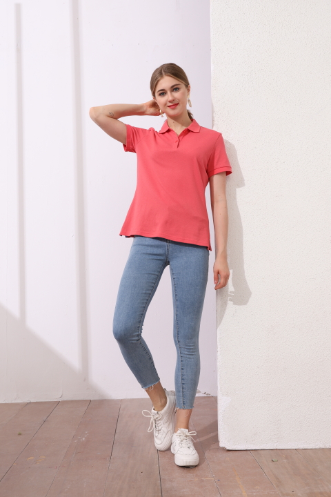 Ladies short sleeve polo shirt
