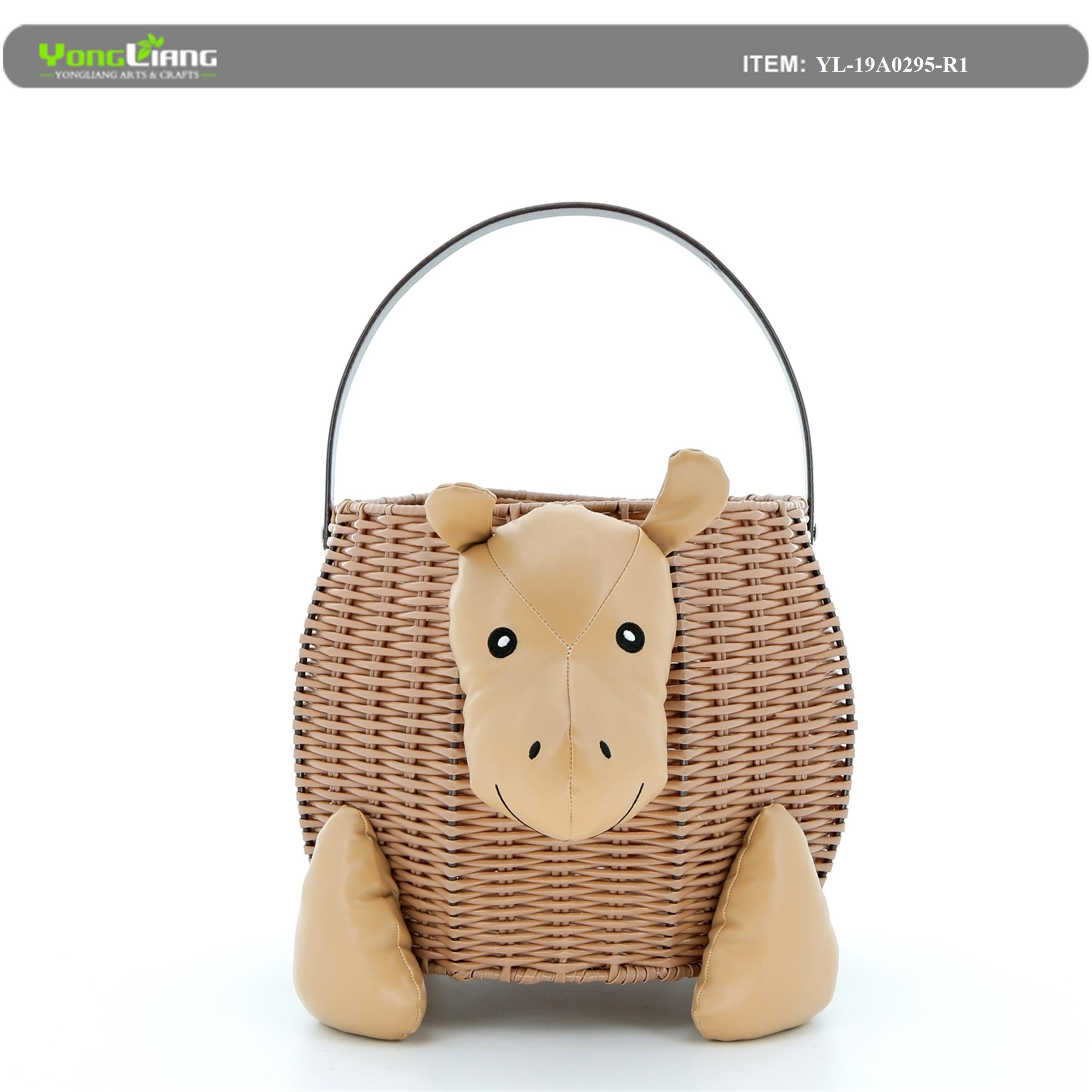 Hippo Resin Storage Basket