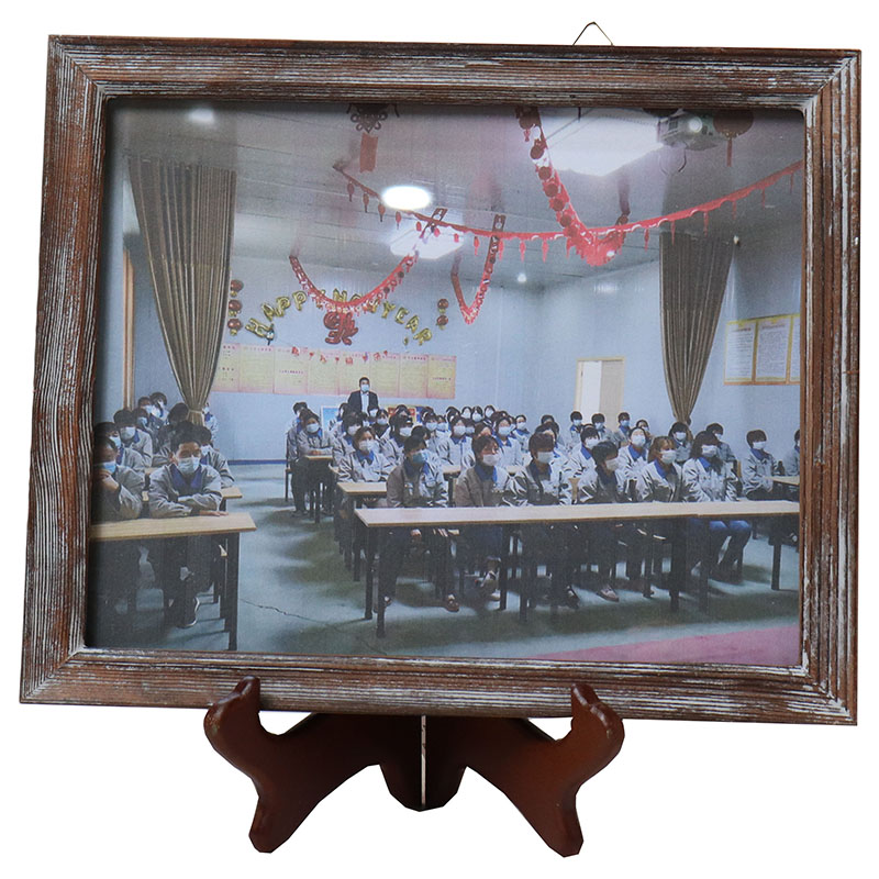 wooden rustic photo frame for tabletop or wall mount display