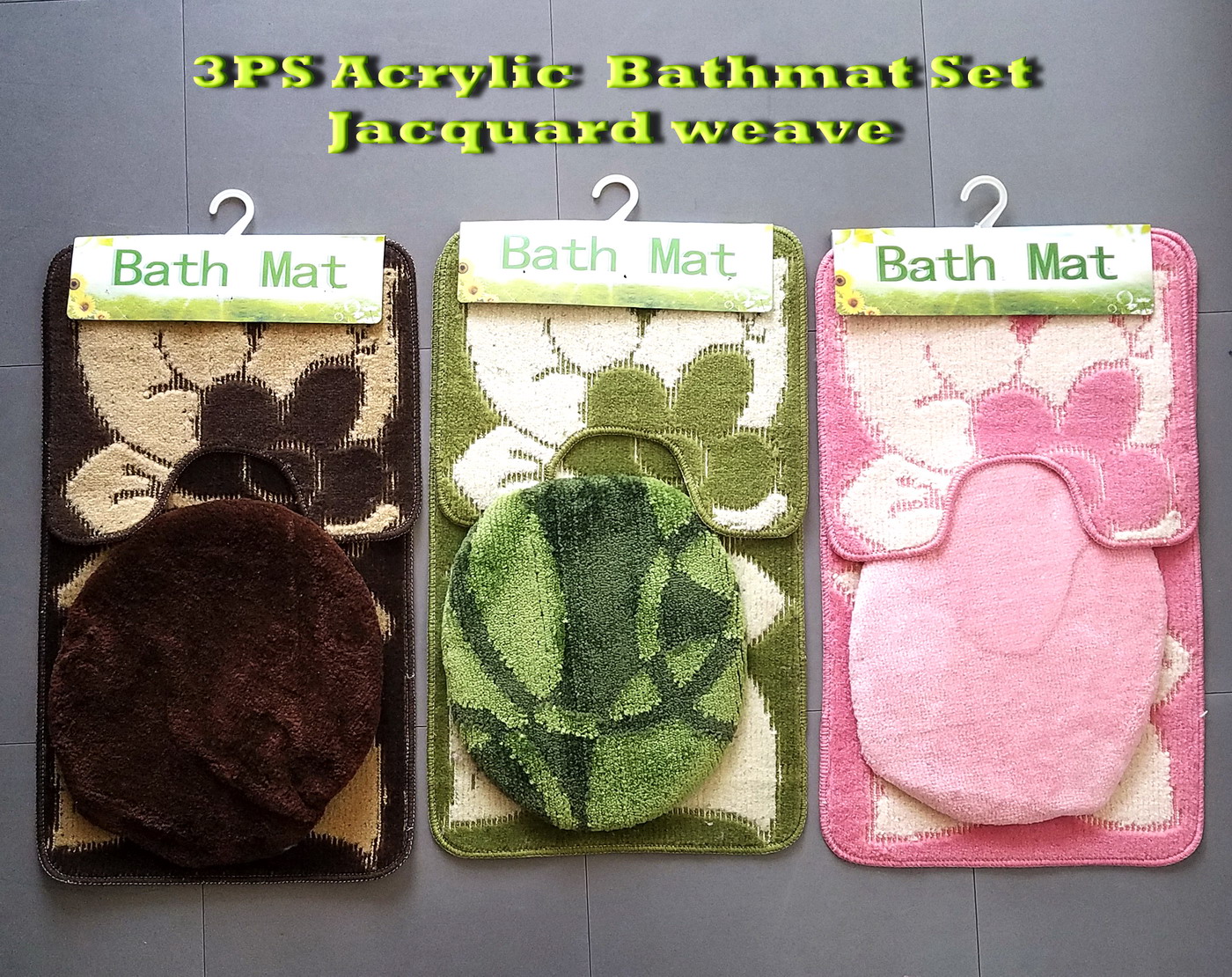 High quality Acrylic bath mat set, Home hotel fashion use bath rug, fashion bathtub bath non slip mat