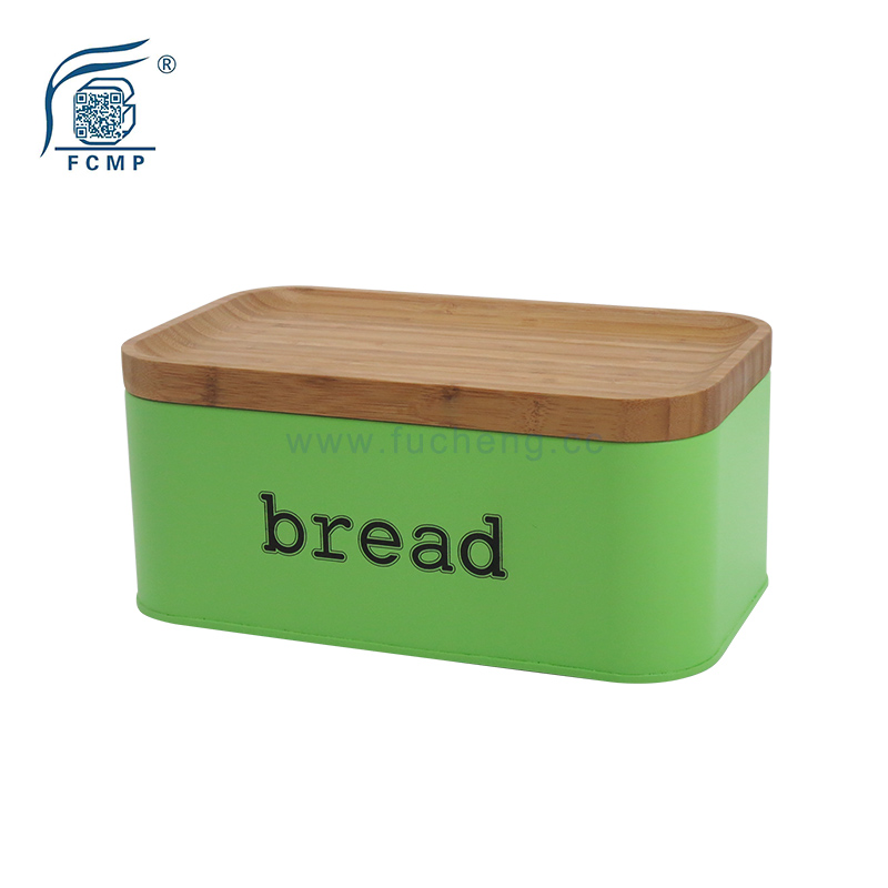 Rectangle Bread Box with Bamboo Lid