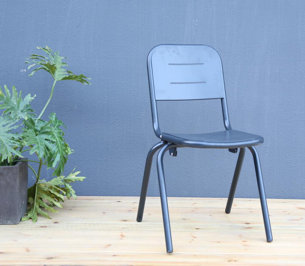 Stacking Alu. Side Chair