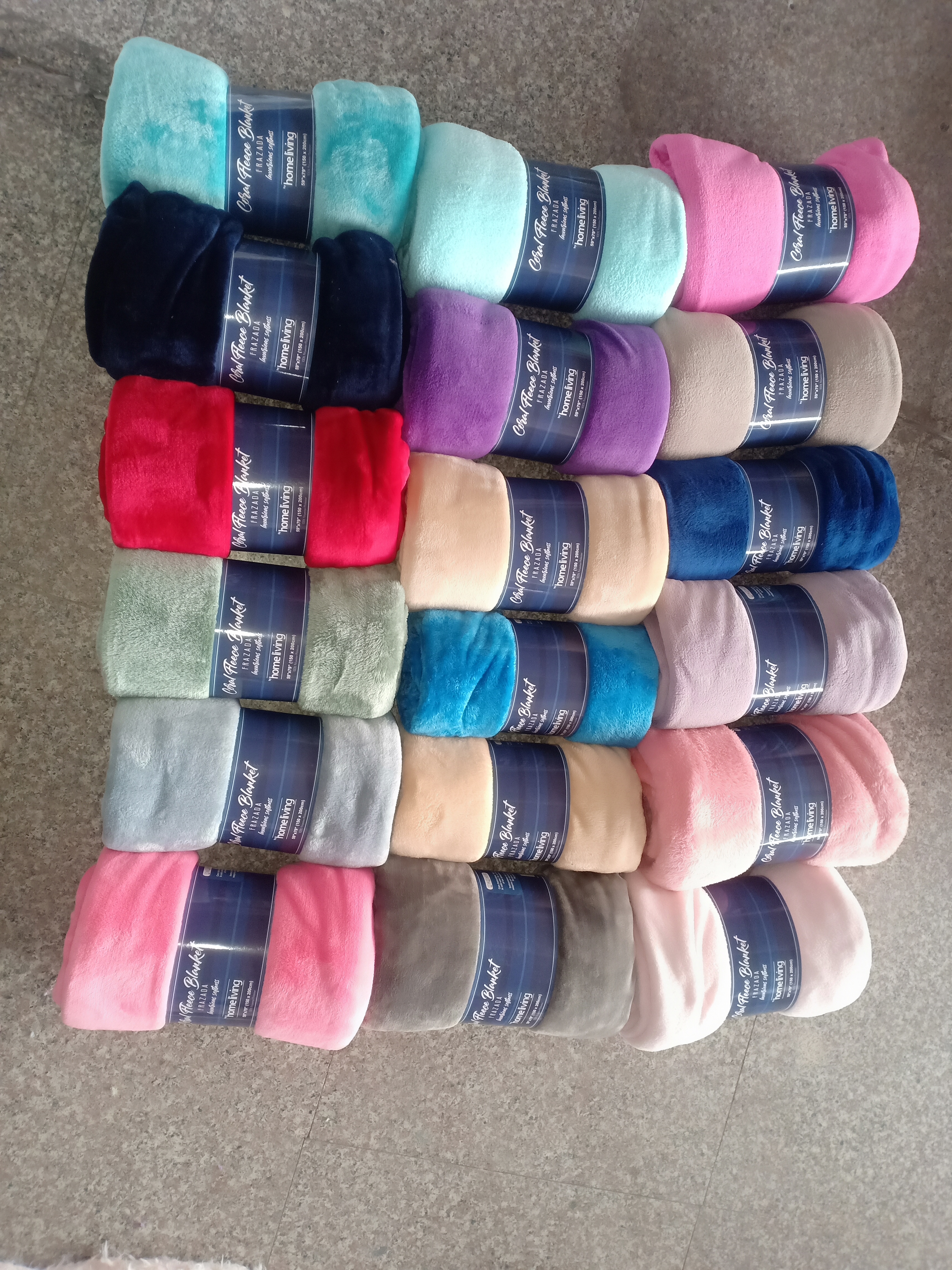 stock coral fleece flannel blanket throw