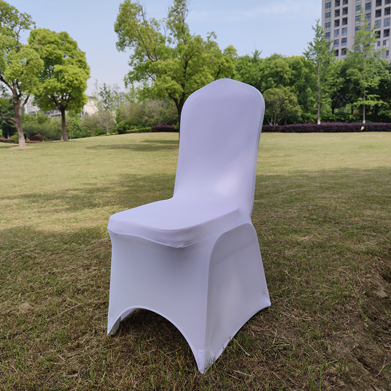 white spandex chair cover