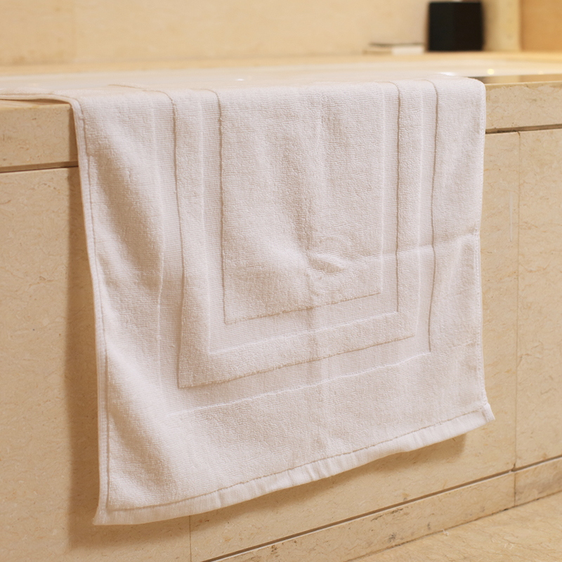 50*75cm 100% Cotton Jacquard Hotel Non Slip Bath Mat