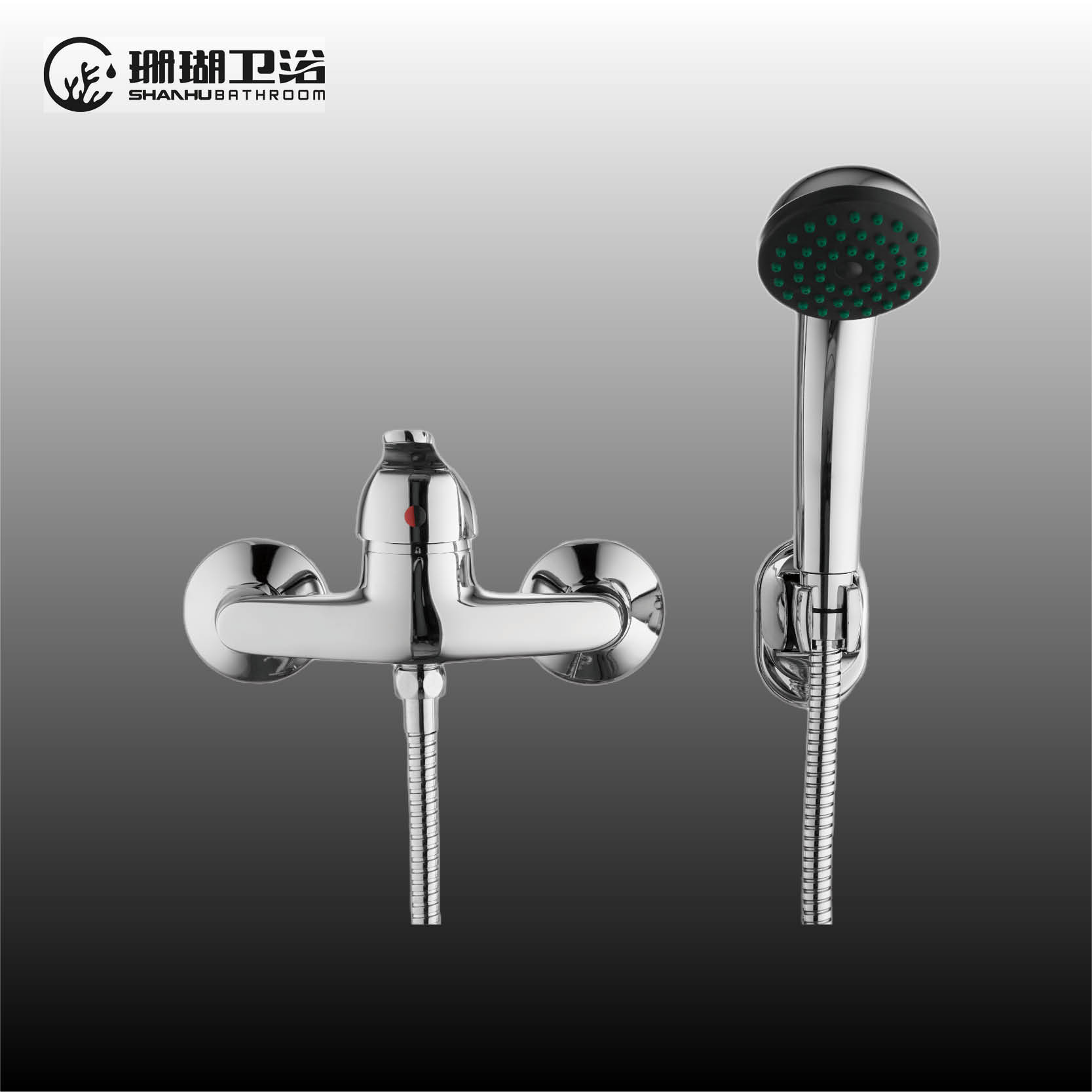 Single lever monobloc wall-mounted shower mixer