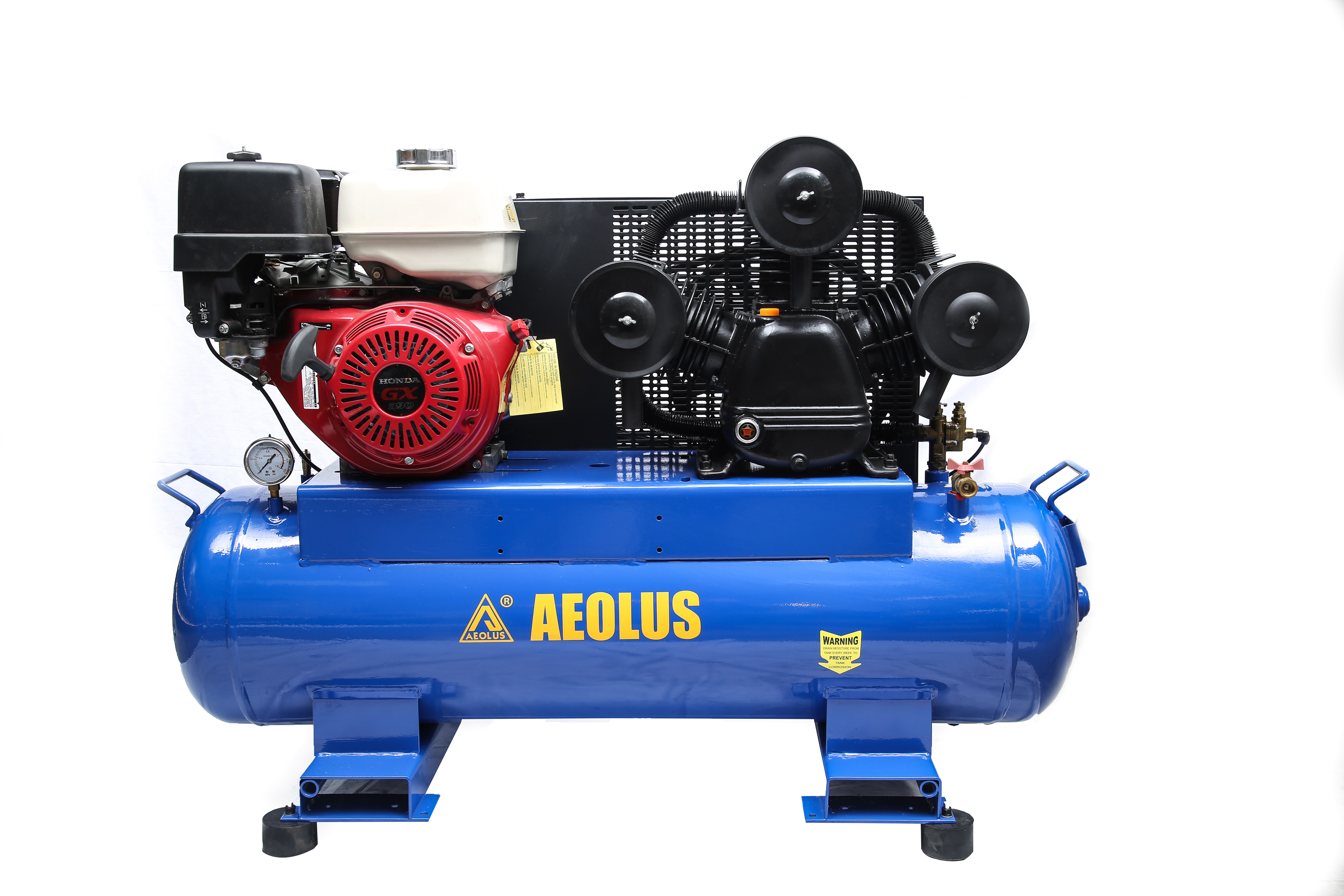 15 hp portable 3-cylinder gasoline engine piston air compressor （HONDA engine）