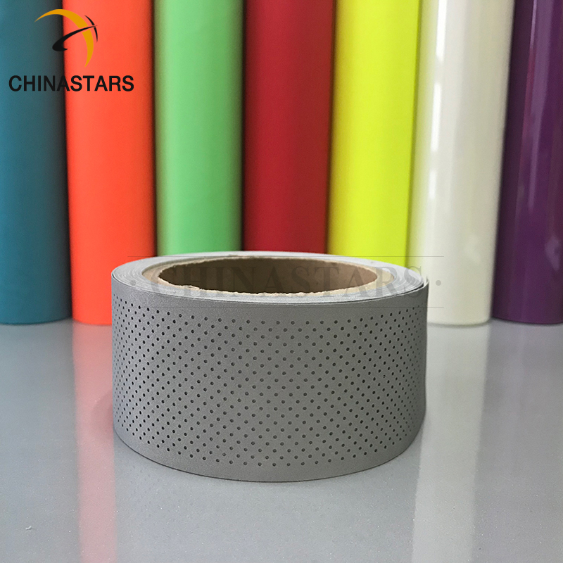 Custom pattern perforated breathable cotton yellow flame retardant reflective fabric tape sew on clothing