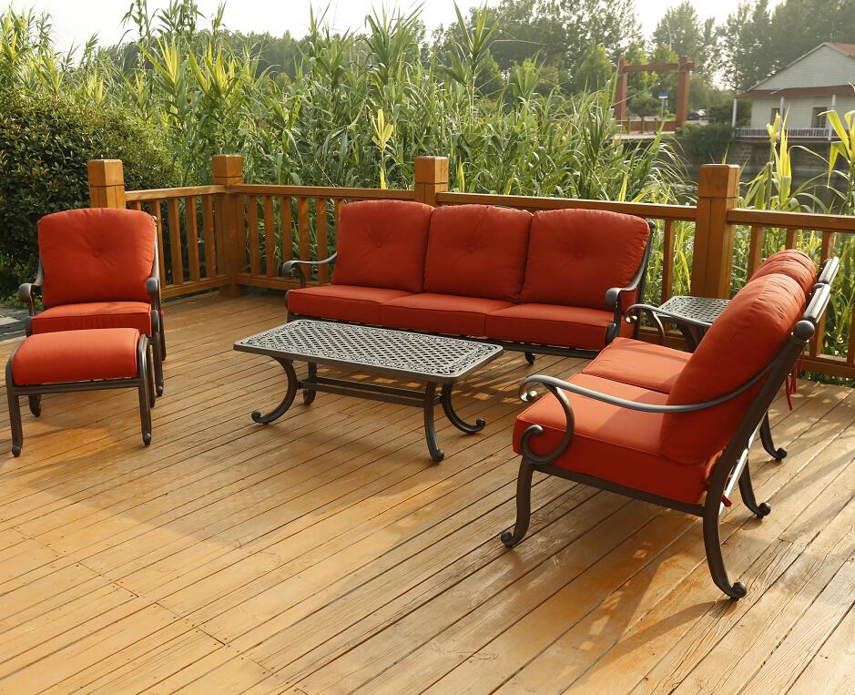 Hot selling outdoor cast aluminum sofa set