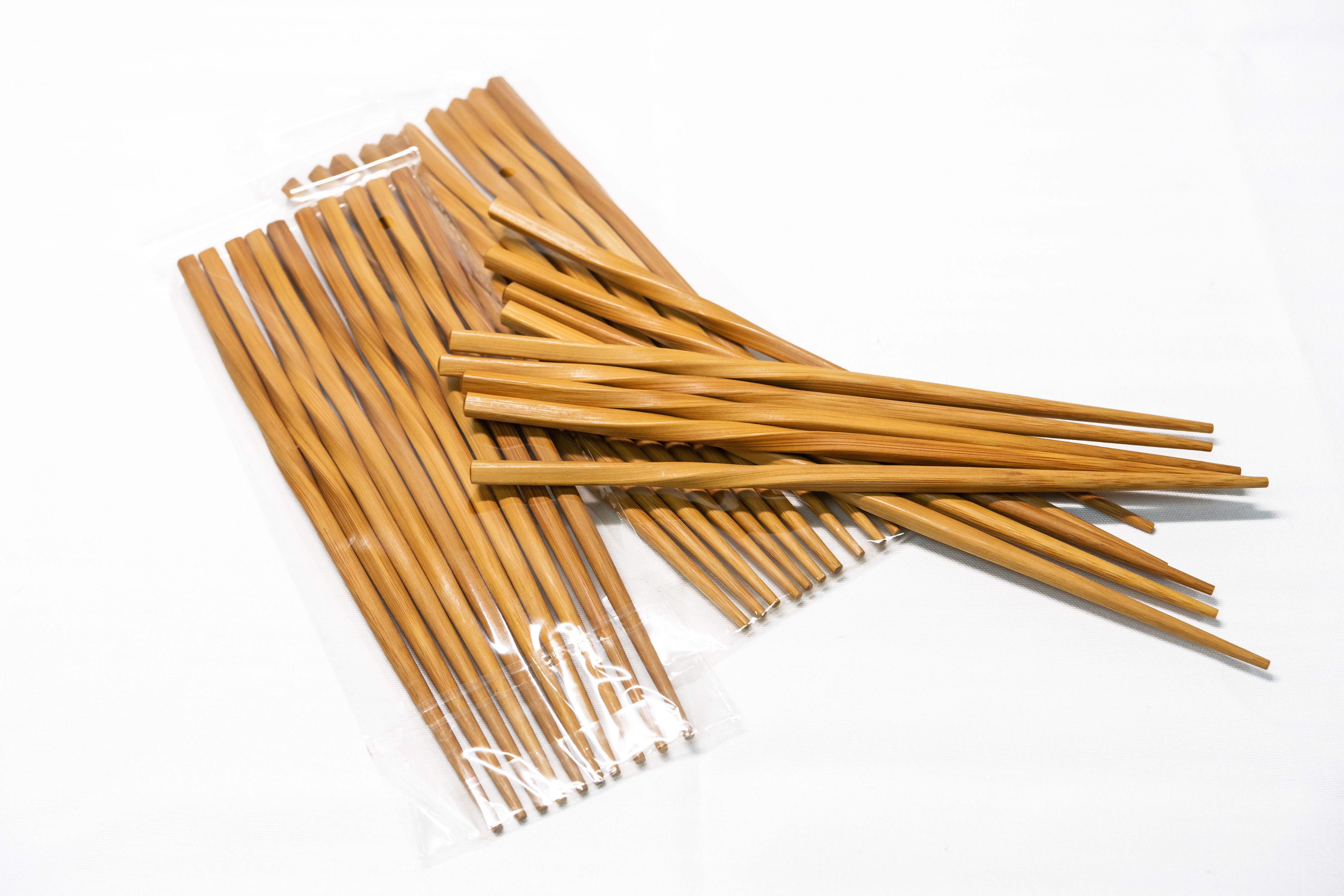 Reusable twisted bamboo chopstick