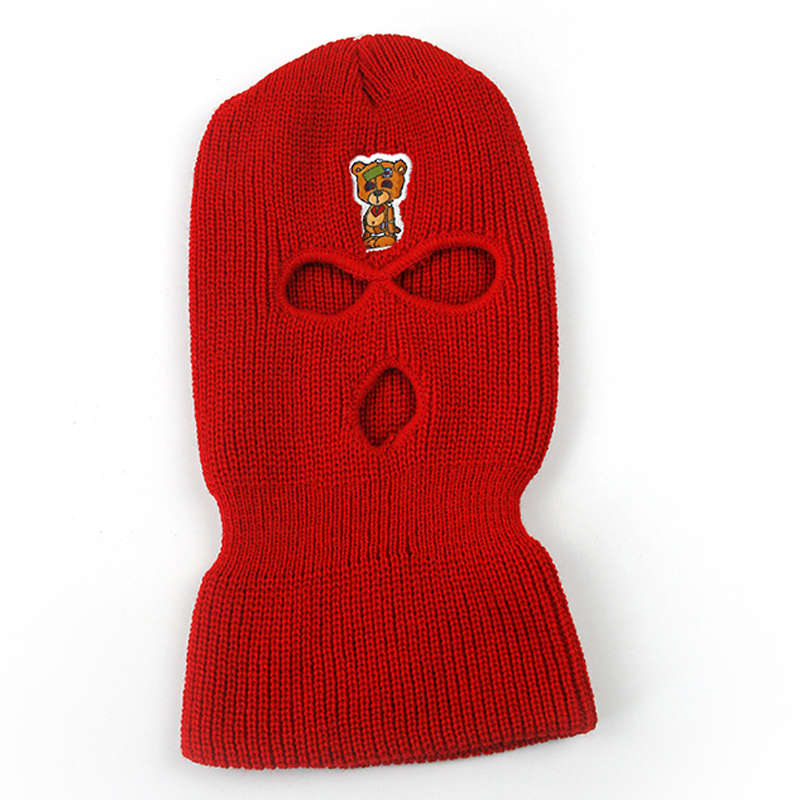 Custom Acrylic Face Cover Knitted Balaclava Hat