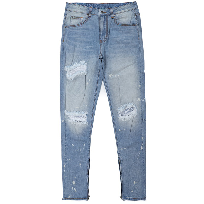 Fashion ripped jeans men's painting jeans pants G2079