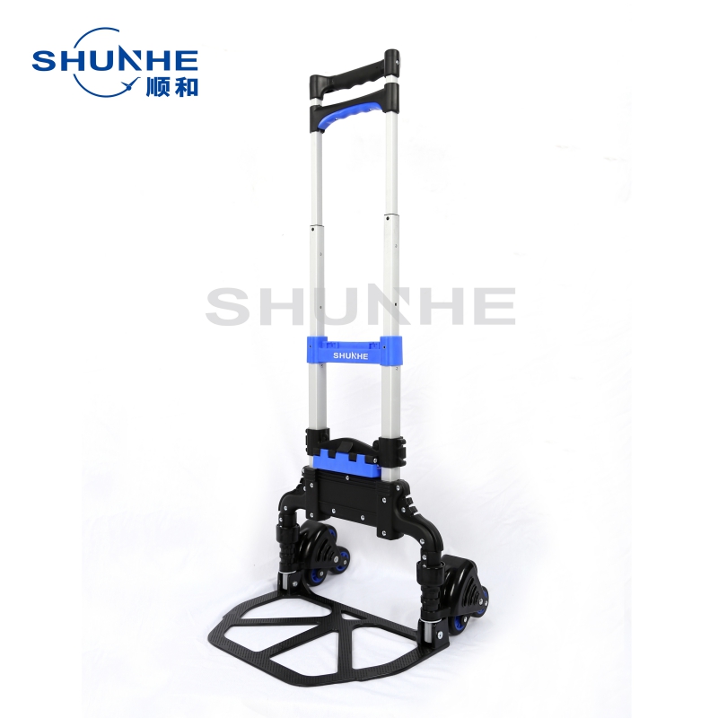 Folding Hand Truck and Hand Trolley with 6 Stair Climbing Wheels FW-90SNA6