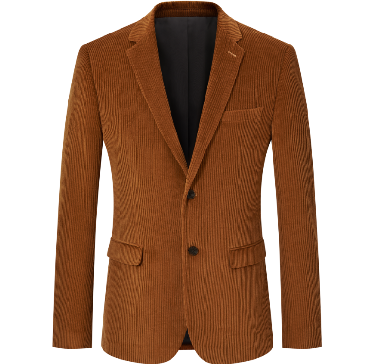Men's casual yellow corduroy Blazer