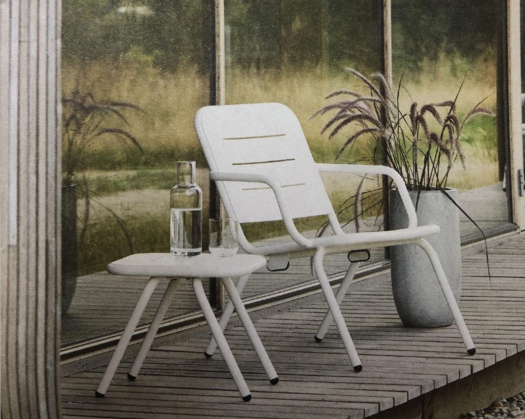 Alu.Lounge Chair with Alu.Side Table KD Design Set