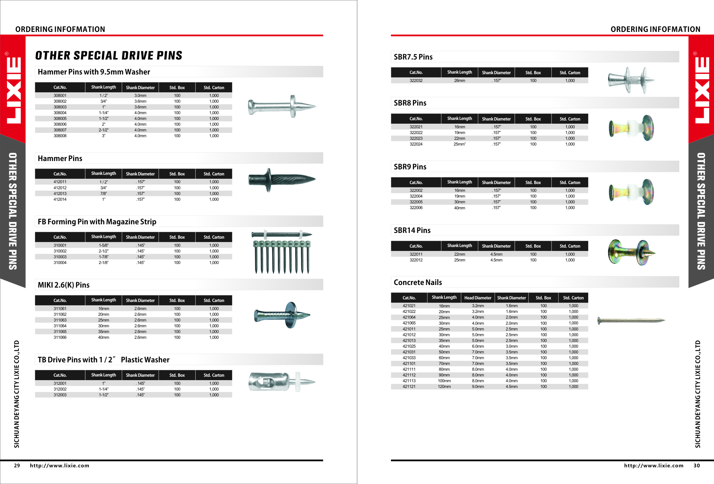 drive pins