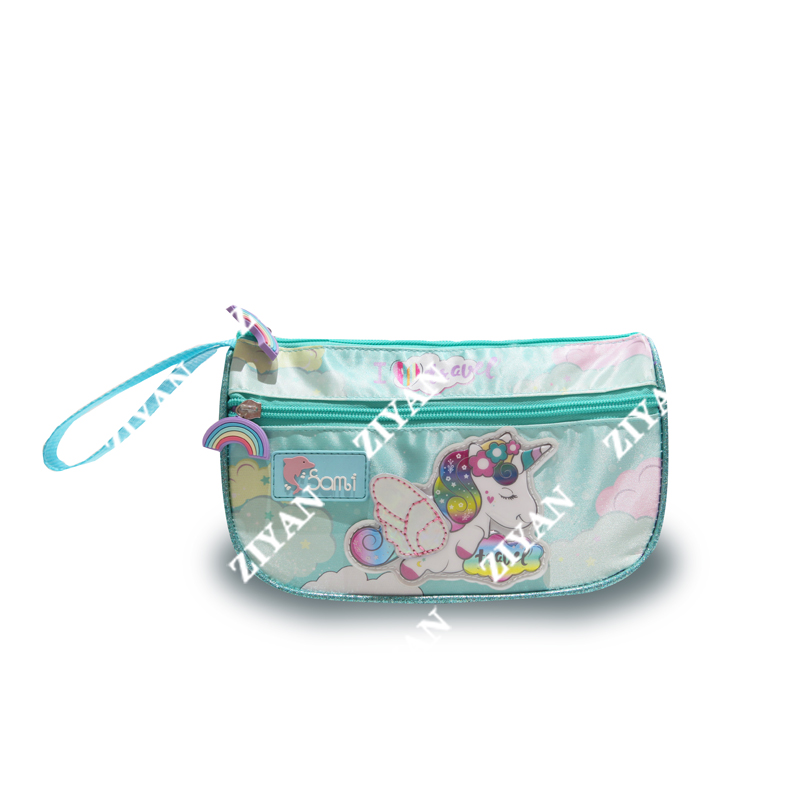 2020 High Quality Unicorn Pattern Pencil Case Student Pencil Bag With Wing