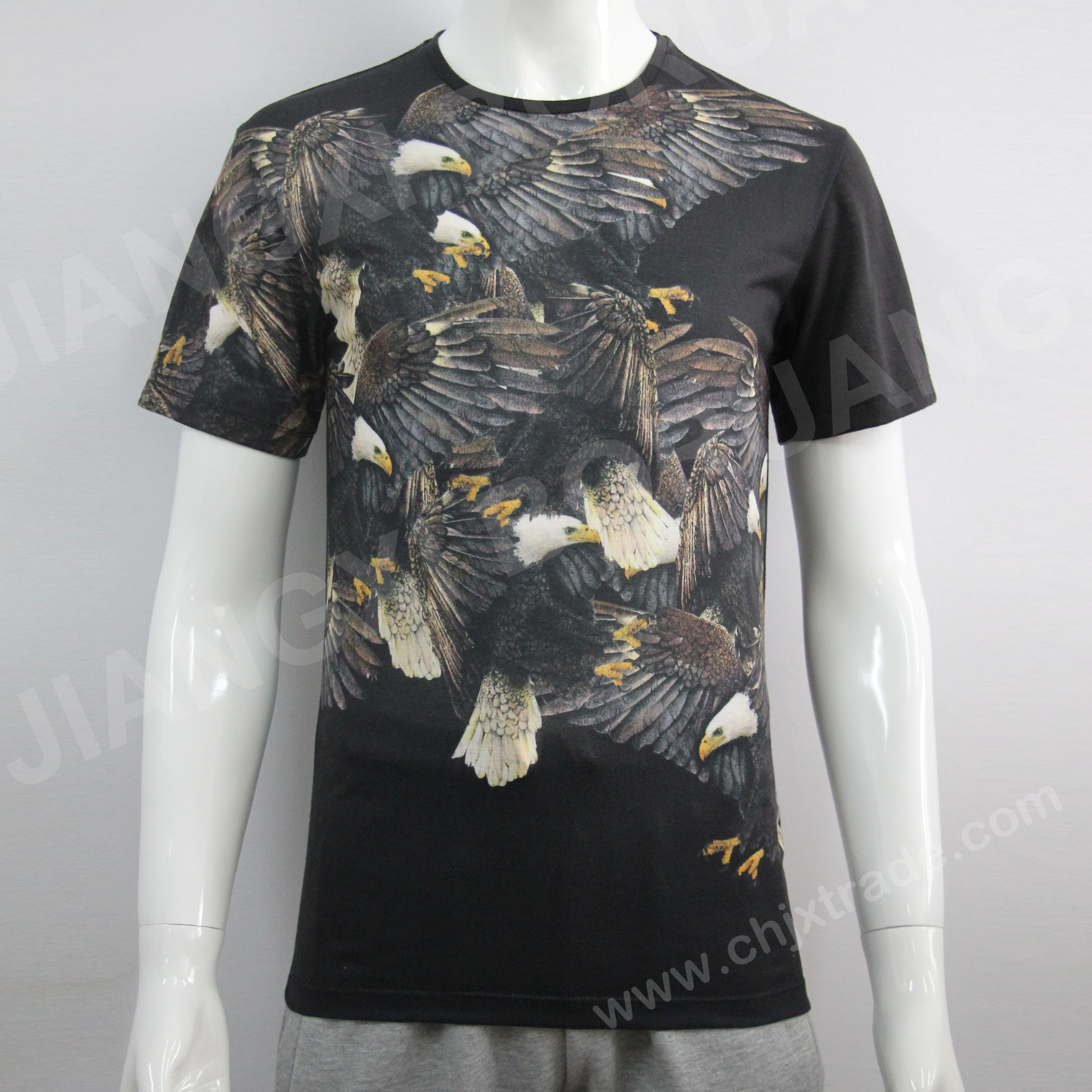 Mens 100%polyester Jersey T-Shirt With Print