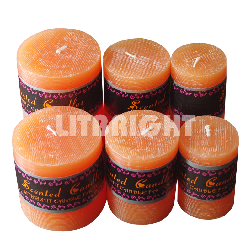 Poured pillar candle