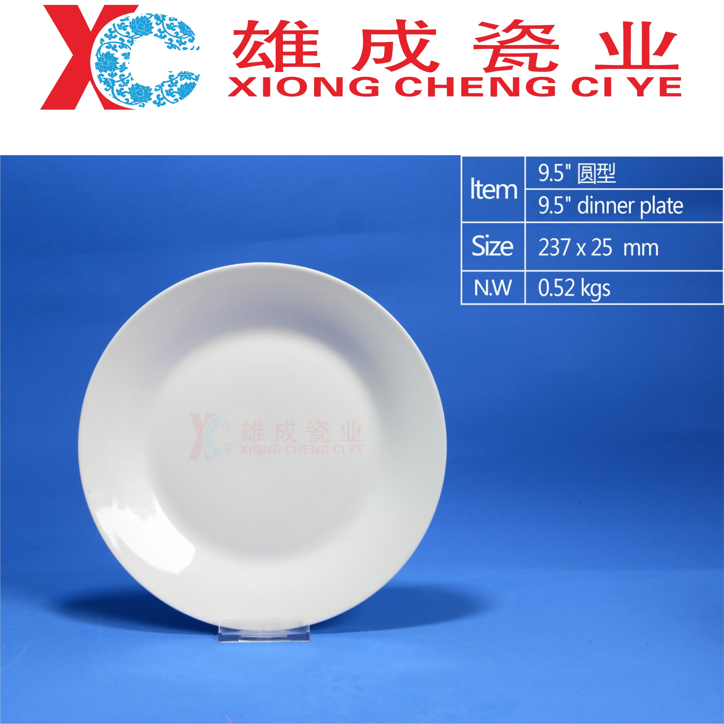 9.5”dinner plate