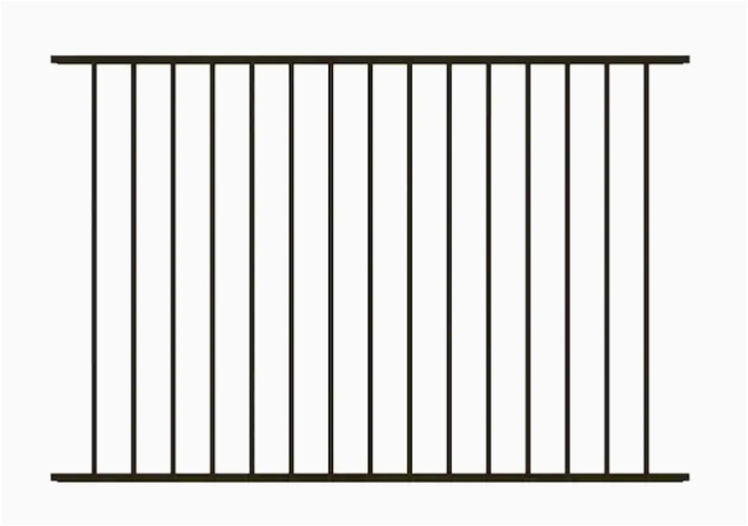 Iron craft (Actual: 4-ft x 6.025-ft) Eastham Eastham Black Powder Coated Aluminum Flat-Top Decorative Metal Fence Panel