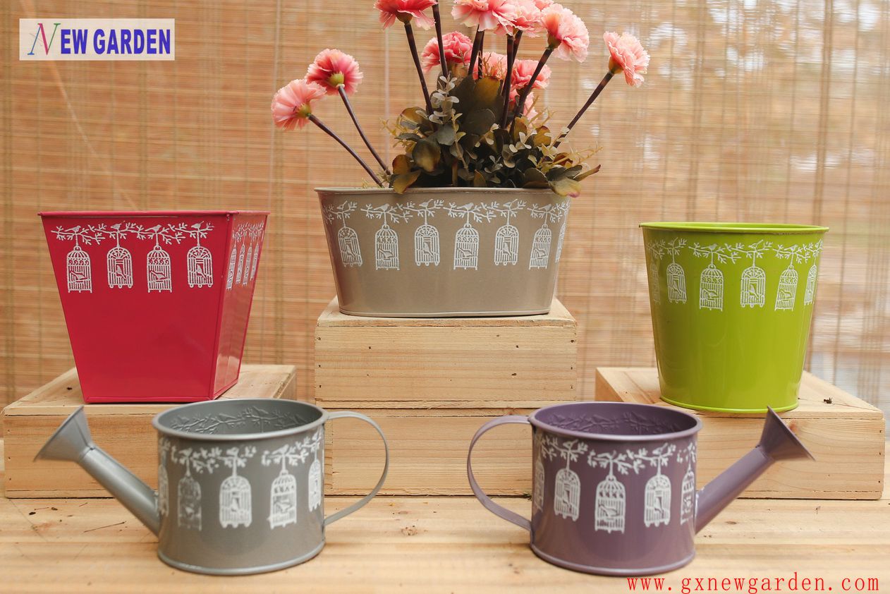 zinc flower pot