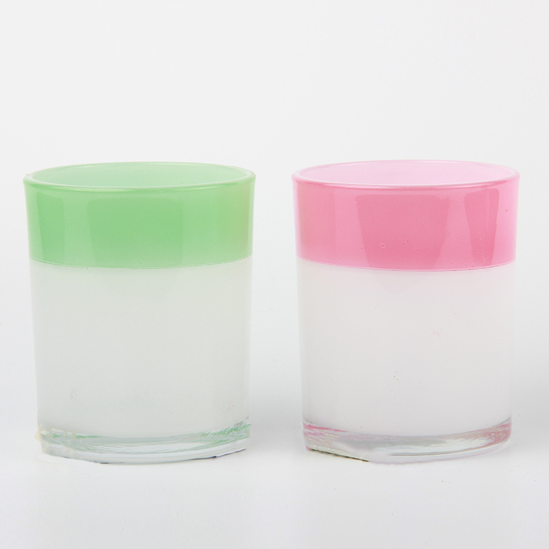 Glass candle holder