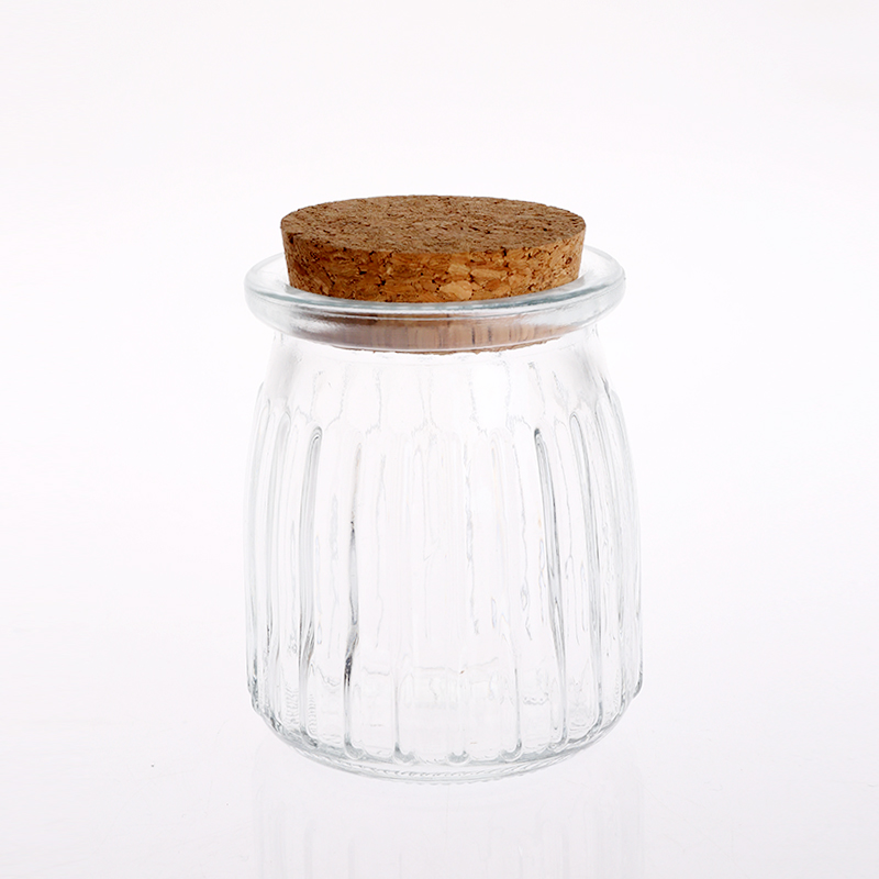 glass canister with cork lid