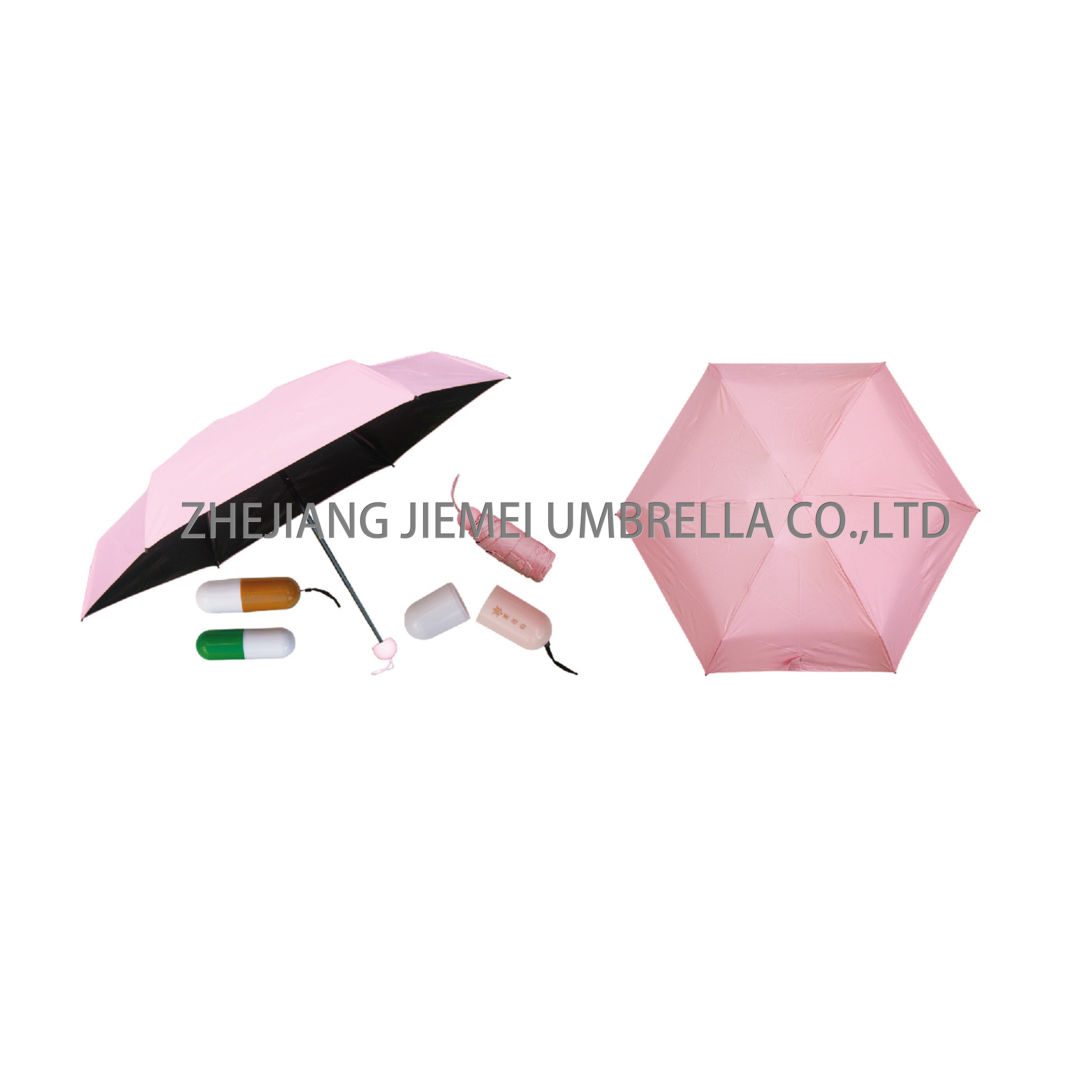 Capsule With 5 Folding Umbrella