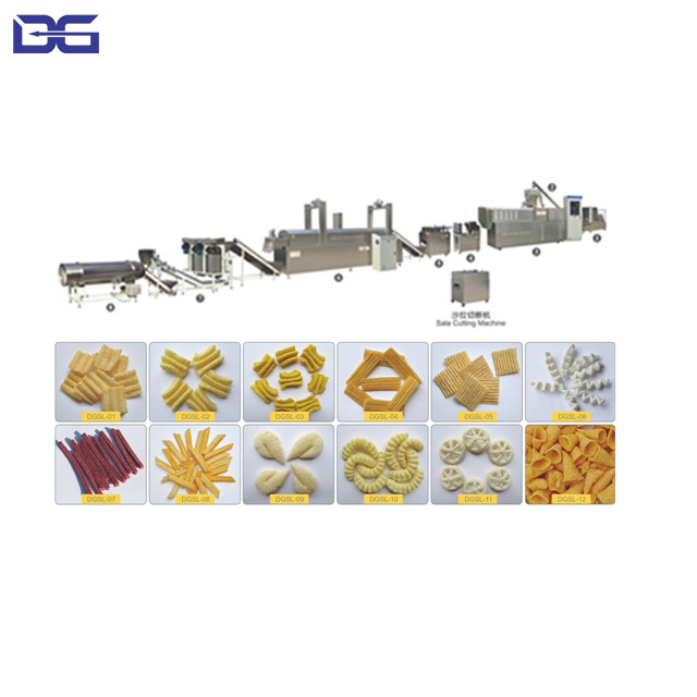 Fired wheaten chips snacks food making machine