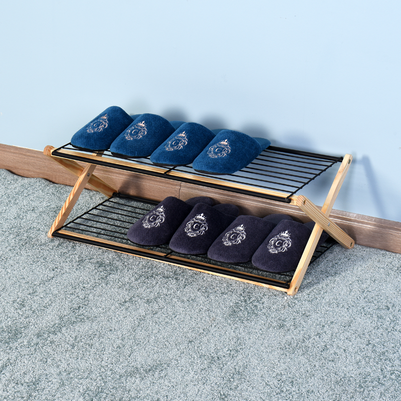Wooden shoe rack