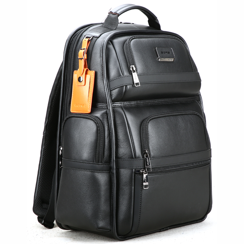 Leather business backpack USB multifunction Backpack laptop bag backpack anti thief backpack
