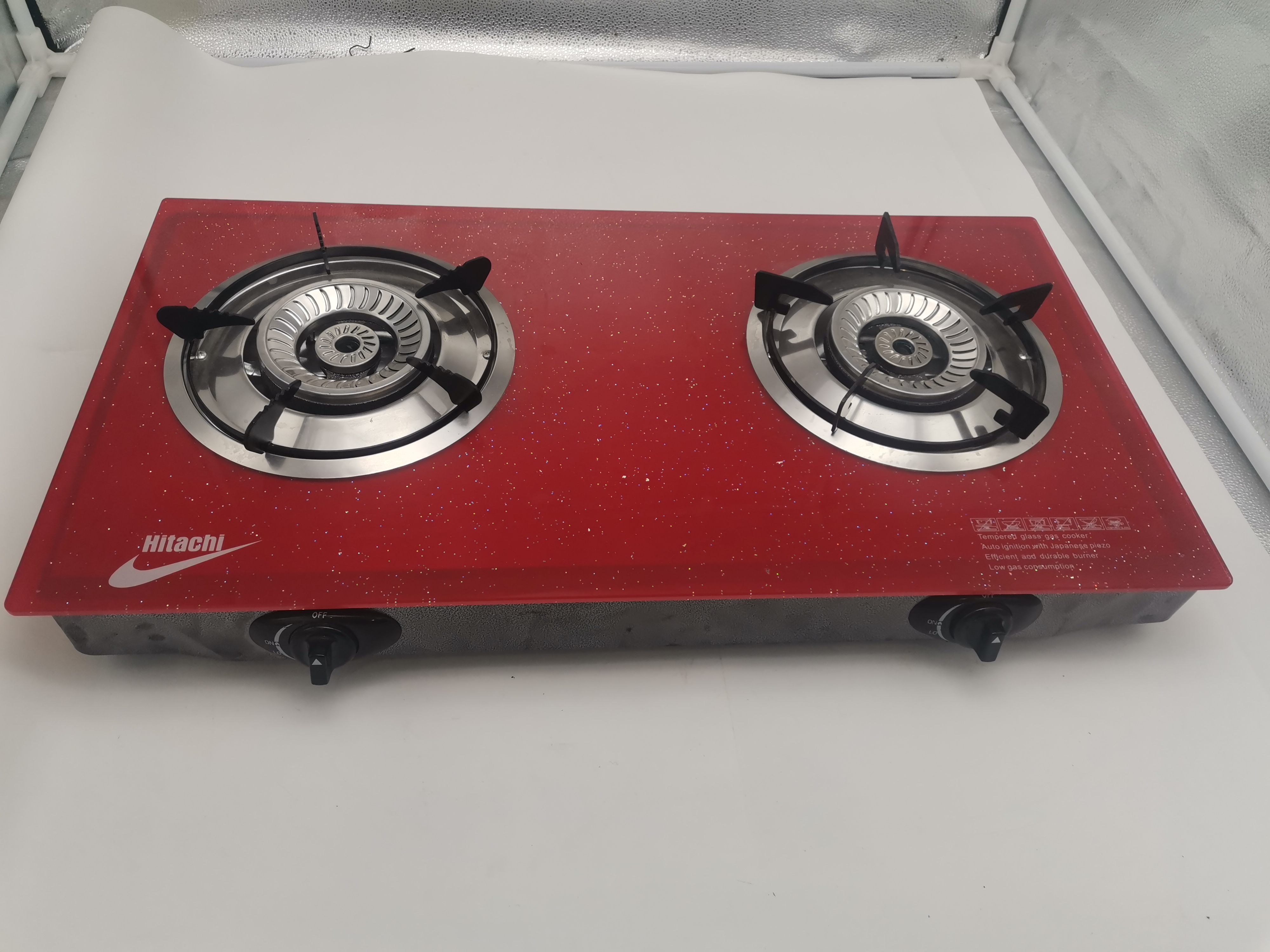 Glass gas cooker