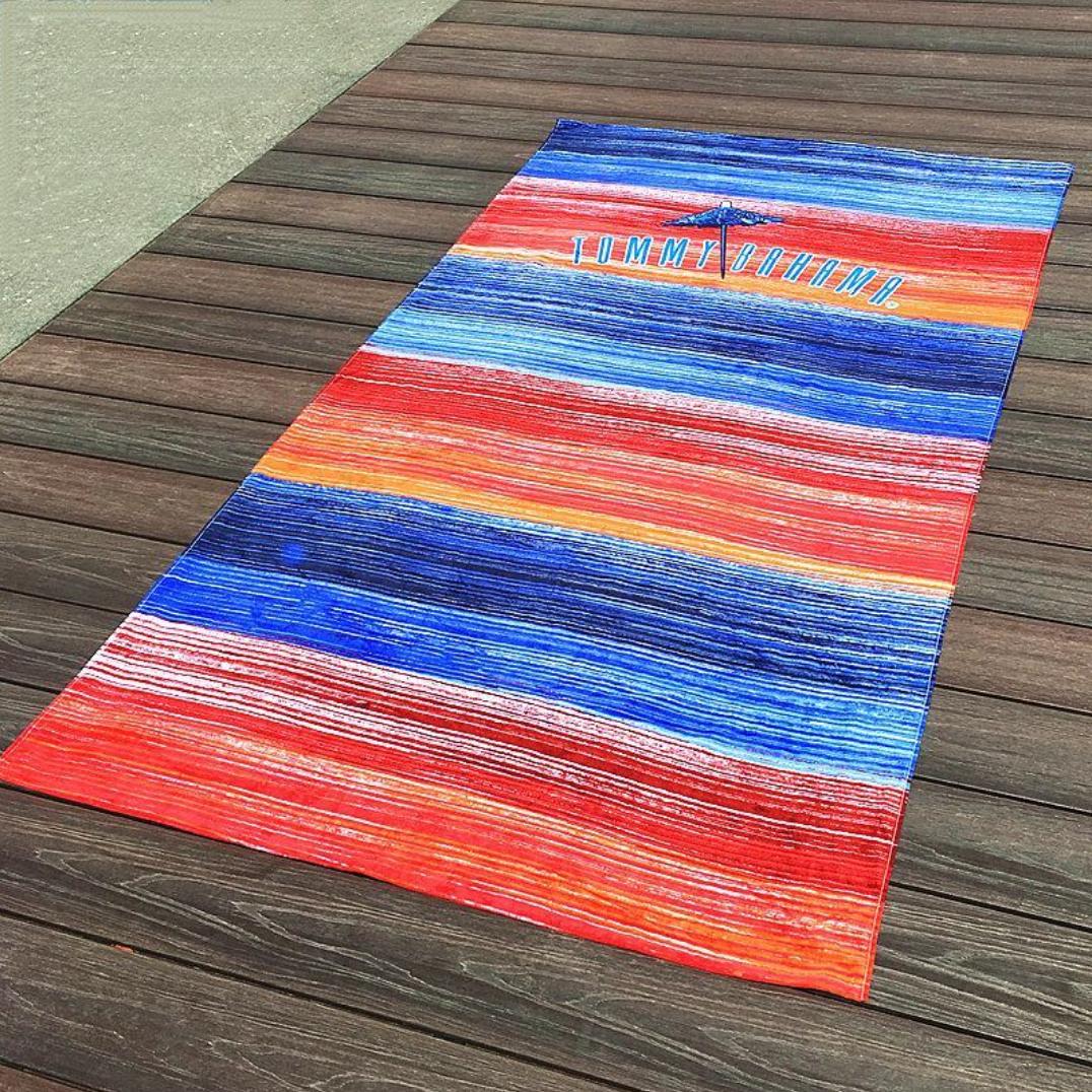 printed beach bath towel