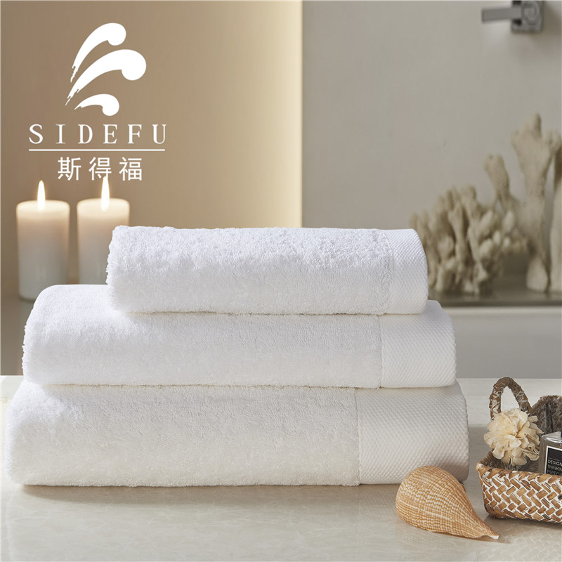 Hotel Wide Dobby Border Bath Towel 100% Cotton Sdfyj-010702