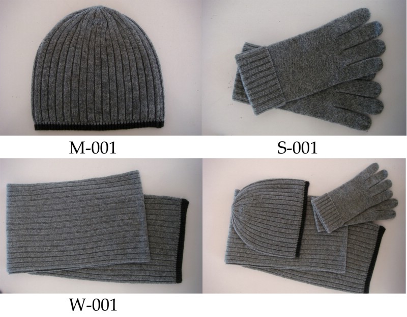 Knitted hat glove scarf 3 sets