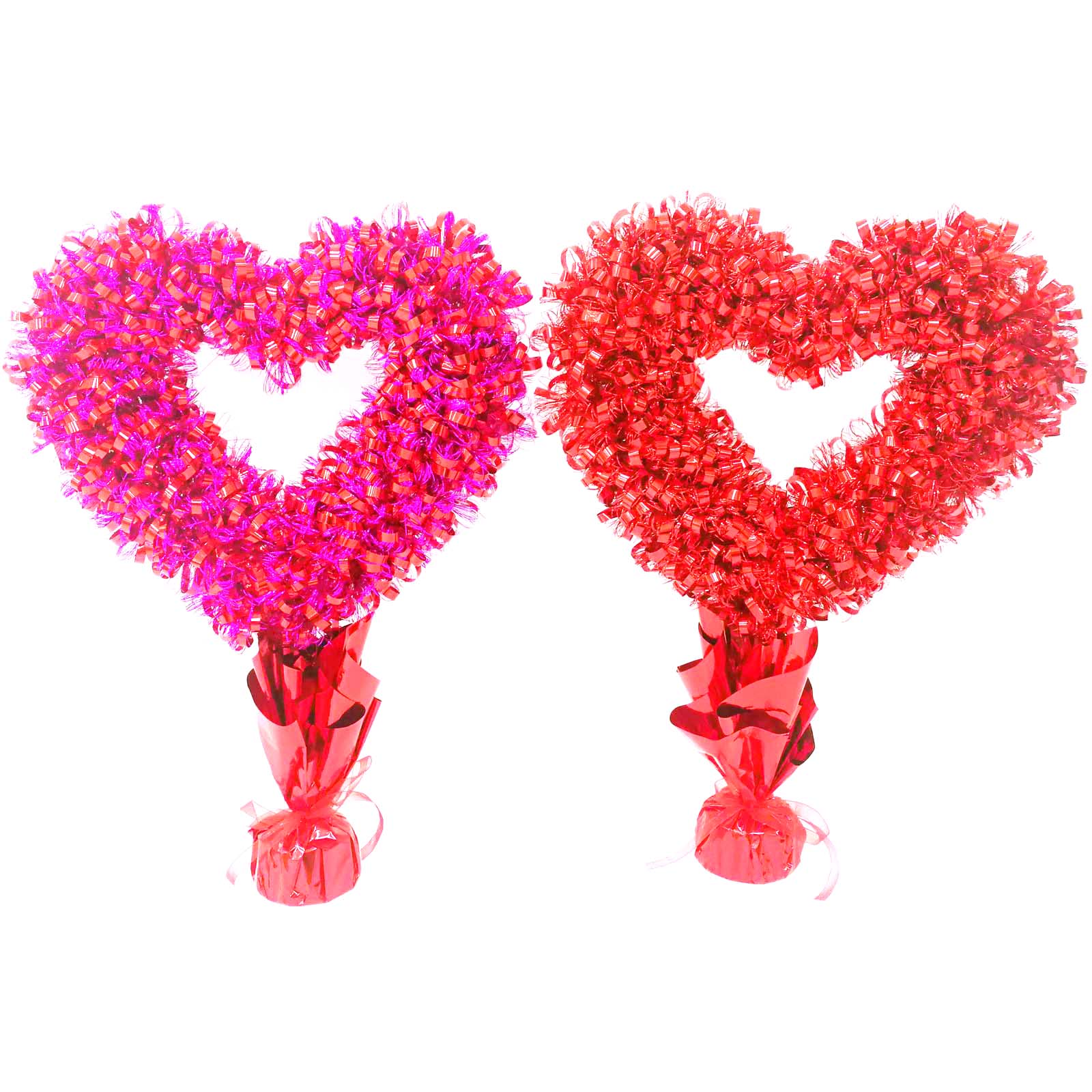 Valentine's tinsel heart w/base